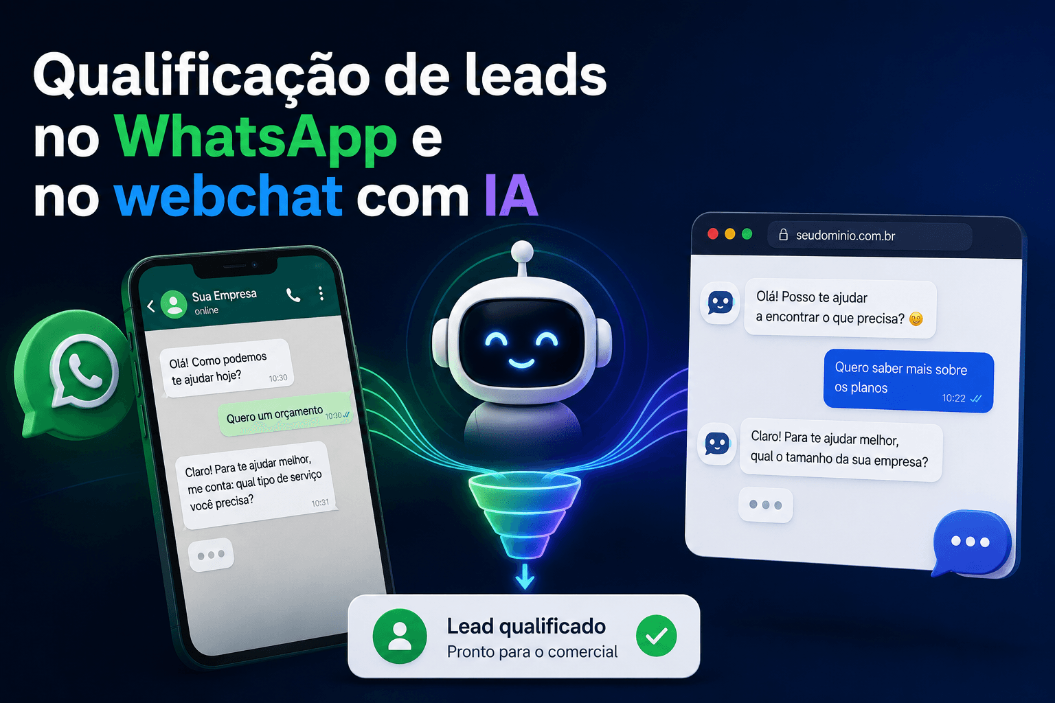 Como qualificar leads no WhatsApp e no webchat com IA