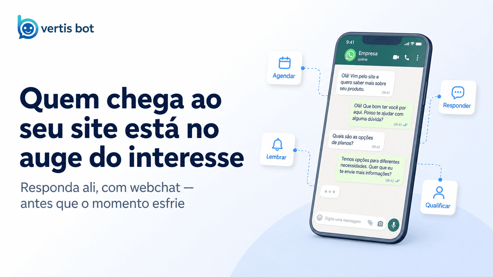 Quem chega ao seu site está pronto: responda ali com webchat